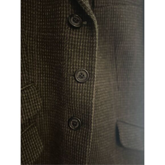 Lauren Ralph Lauren Wool Herringbone Equestrian Blazer Velvet  Vintage - Size6 - Picture 3 of 14